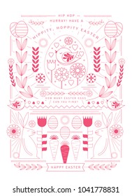 easter eggs/ easter holidays greetings template vector/illustration