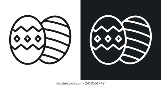 Easter Eggs Icon designed in a line style on white background.