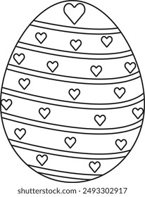 Ostereier-Ikone im handgezeichneten Design-Stil. Flache Vektorillustration isoliert auf weißem Hintergrund