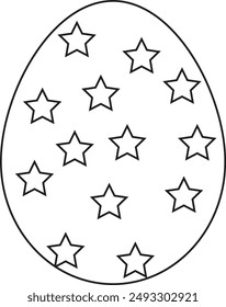 Easter Eggs Icon in Hand Drawn Design Style. Flat Vector Illustration Isolated on White Background