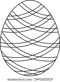 Icono de huevos de Pascua en estilo de diseño dibujado a mano. Ilustración vectorial plana aislada sobre fondo blanco