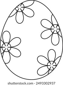 Easter Eggs Icon in Hand Drawn Design Style. Flat Vector Illustration Isolated on White Background