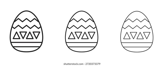 Icono de huevos de Pascua. Ilustración vectorial de estilo minimalista dibujado a mano