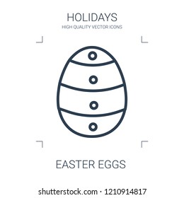 easter eggs icon. high quality line easter eggs icon on white background. from holidays collection flat trendy vector easter eggs symbol. use for web and mobile