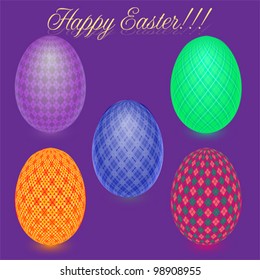 Easter eggs icon. Isolated on white, vector