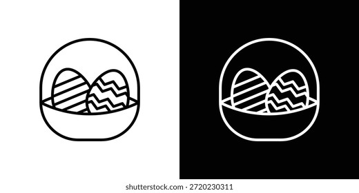 Easter eggs icon logo element. Vector illustration. EPS10