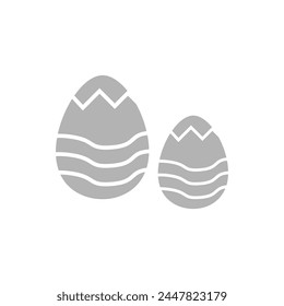 Icono de huevos de pascua sobre fondo blanco, Ilustración vectorial