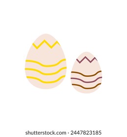 easter eggs icon on white background, vector illustration