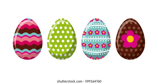 easter eggs icon over white background. colorful design. vector illustration