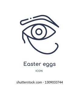 easter eggs icon from religion outline collection. Thin line easter eggs icon isolated on white background.