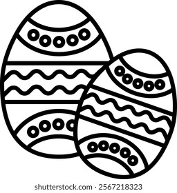 Easter Eggs Icon Symbol Art Sign