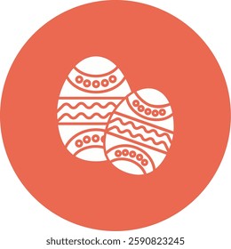 Easter Eggs Icon Symbol Art Sign