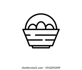 Icono de huevos de Pascua. Diseño de símbolos de huevos de Pascua de la colección Religion. Ilustración vectorial de elemento simple sobre fondo blanco