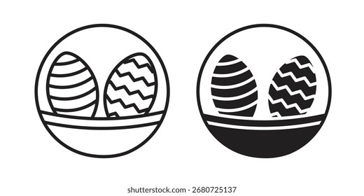 Easter eggs icon symbol shape. vector symbols.
