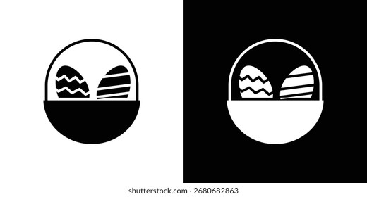 Símbolo del icono de los huevos de Pascua. diseño simple editable.