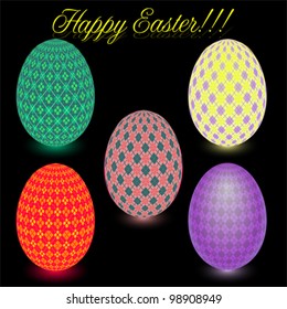 Easter eggs icon, vector