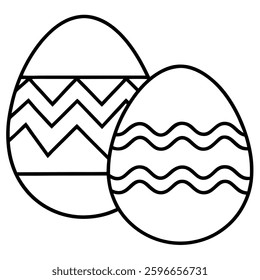 Easter eggs icon vector from easter day. Thin line illustration of easter eggs editable stroke. easter eggs linear sign. illustration vector on white background.