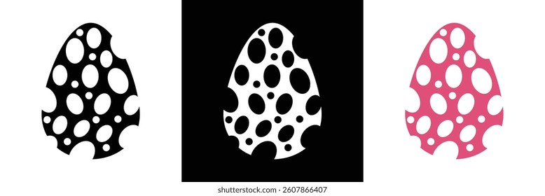 Easter eggs icon. Vector  for websites, mobile interfaces, presentations,  banner, visual branding etc. Vector illustration. isolated on white and black background. EPS 10