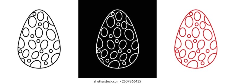 Easter eggs icon. Vector  for websites, mobile interfaces, presentations,  banner, visual branding etc. Vector illustration. isolated on white and black background. EPS 10