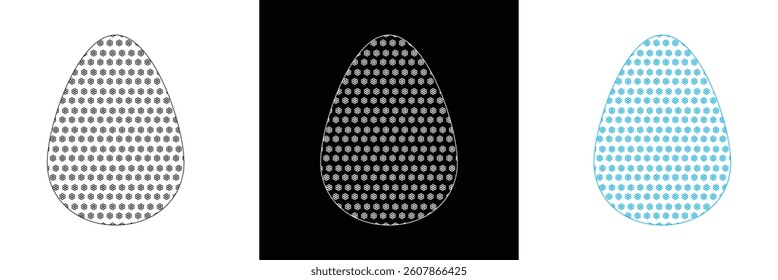 Easter eggs icon. Vector  for websites, mobile interfaces, presentations,  banner, visual branding etc. Vector illustration. isolated on white and black background. EPS 10