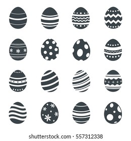 Easter eggs icons  Easter day festival  Vector illustration