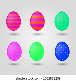Easter eggs icons. Vector illustration. Easter eggs for Easter holidays design on white background.