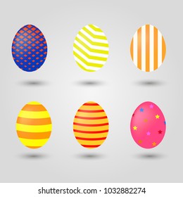 Easter eggs icons. Vector illustration. Easter eggs for Easter holidays design on white background.
