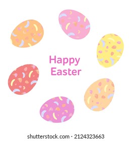 Easter eggs icons. Vector illustration. Happy Easter