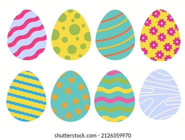 Easter eggs icons. Vector illustration