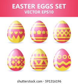 Easter eggs icons. Vector illustration. Easter eggs for Easter holidays design on white background.