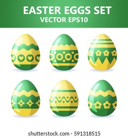 Easter eggs icons. Vector illustration. Easter eggs for Easter holidays design on white background.