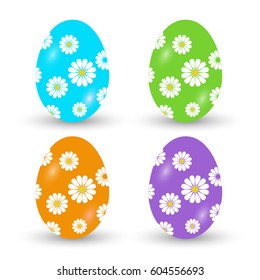 Easter eggs icons. Vector illustration. Easter eggs for Easter holidays design on white background.
