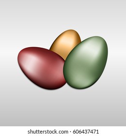 Easter eggs icons. Vector illustration. 