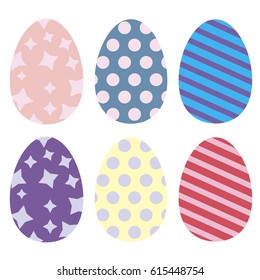 Easter eggs icons. Vector illustration. Easter eggs for Easter holidays design on white background