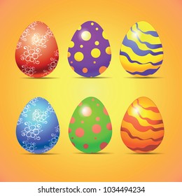 Easter eggs, illustration, art, poster, sticker