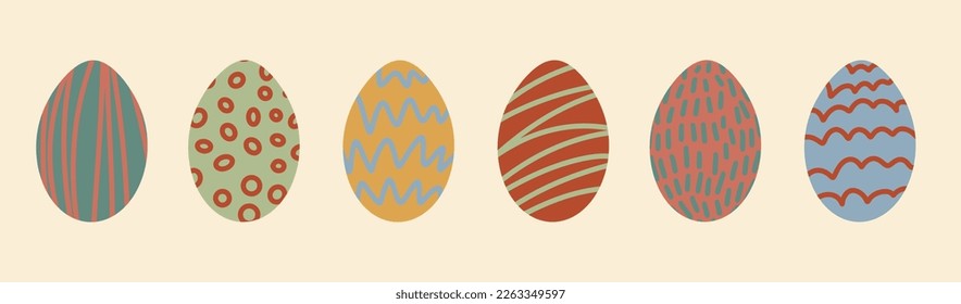 Ostereier-Illustration, Vektorbanner, Clipart-Kunstsammlung 