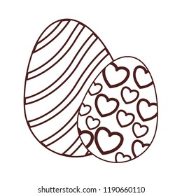 Easter eggs isolated
