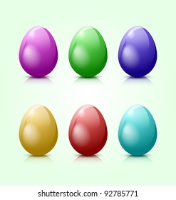Easter eggs isolated on background