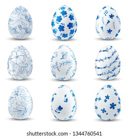 Easter Eggs isolated on white background
