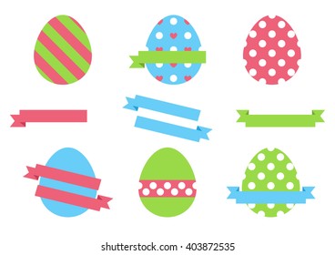 Easter eggs isolated on white background  eggs for Easter holidays design