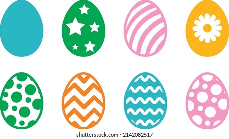 Easter Eggs Isolated Vector Designs