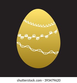 Easter eggs isolated. Vector illustration. Happy easter background