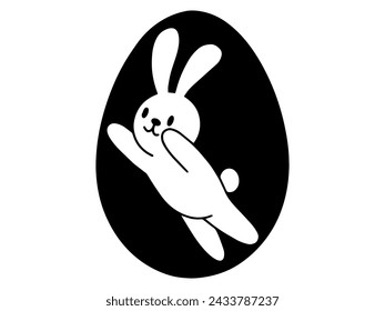 Ostern Eier Linie Art Bunny