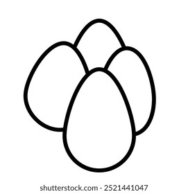 Easter eggs line art. Happy Easter concept. Greeting banner design. Modern Art. Vector illustration in minimalist style. design eps 10