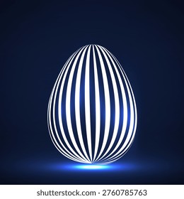 Easter eggs of lines. Vector illustration