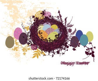 Easter Eggs in a Nest
