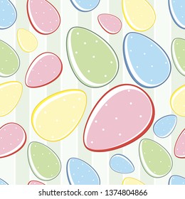 Easter eggs on a background - seamless texture. Vector