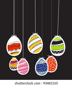 Easter eggs on rope