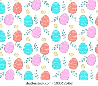 easter, eggs on white background, postcard. Easter eggs. 