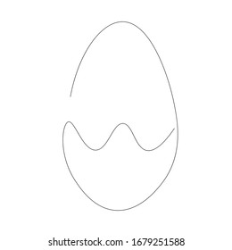 Easter eggs on white background, vector illustration